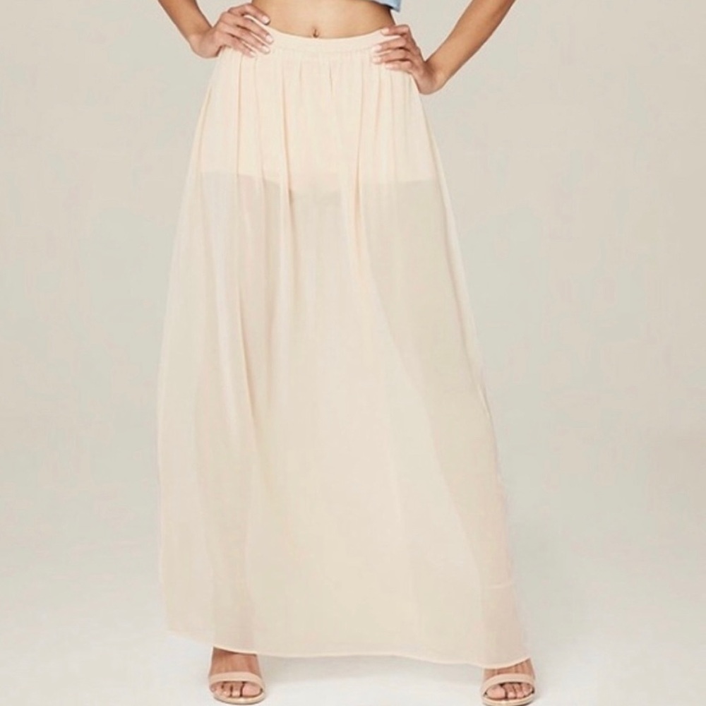 NWT sheer maxi skirt
